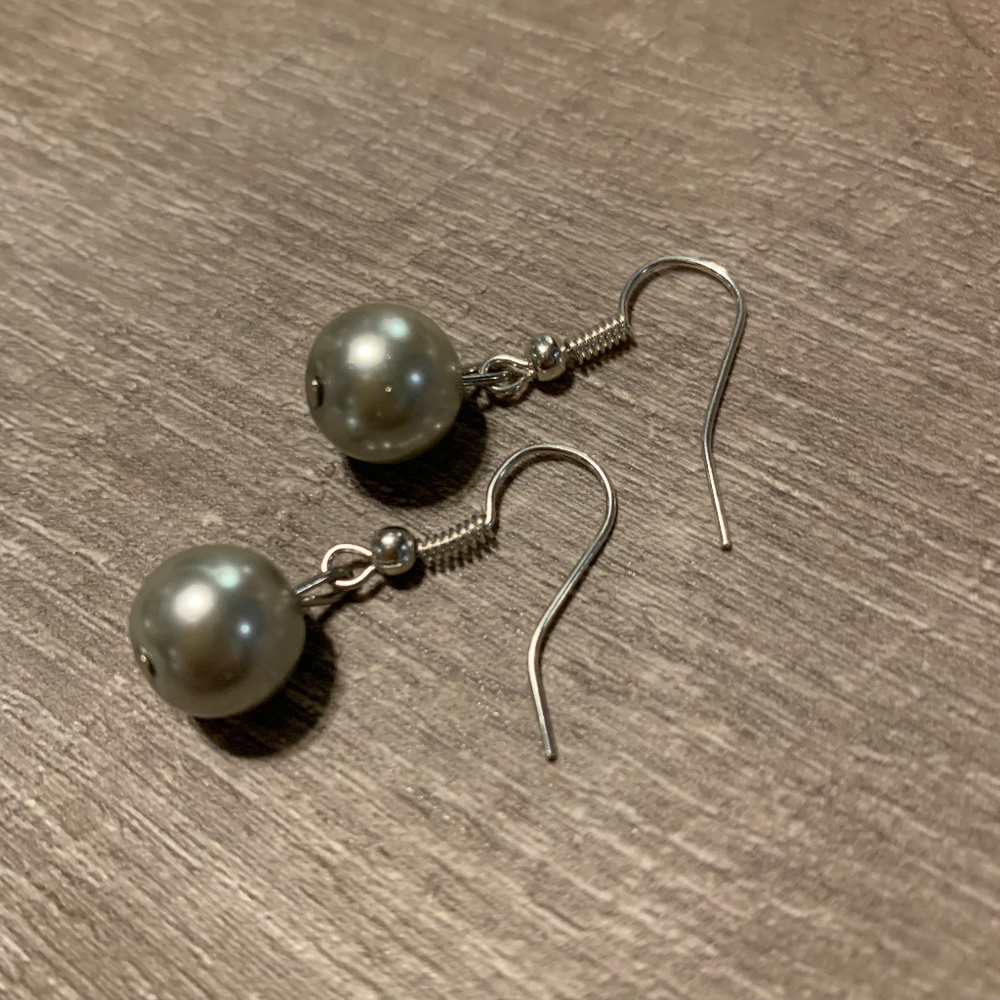 Large Pearl Dangle Earrings